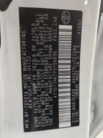 2023 TOYOTA CAMRY SE NIGHT SHADE  