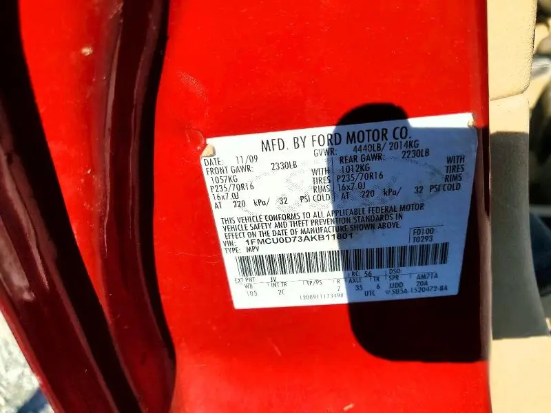 2010 FORD ESCAPE XLT  