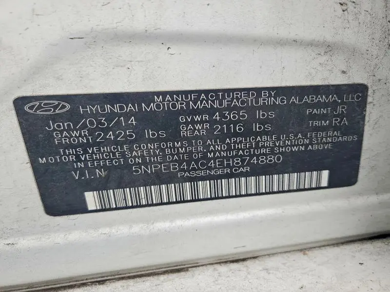 2014 HYUNDAI SONATA GLS  