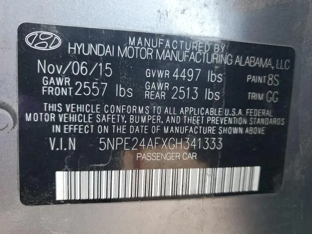 2016 HYUNDAI SONATA SE