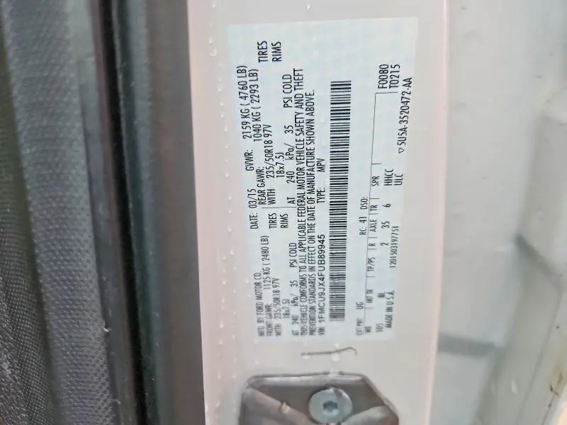 2015 FORD ESCAPE TITANIUM  