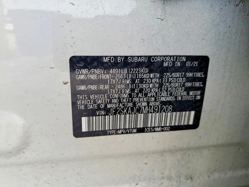 2021 SUBARU FORESTER PREMIUM  