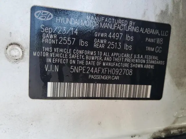 2015 HYUNDAI SONATA SE  