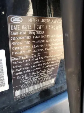 2014 LAND ROVER RANGE ROVER SUPERCHARGED  