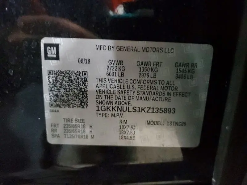2019 GMC ACADIA SLT-1  