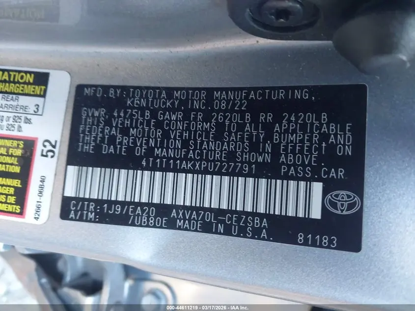 2023 TOYOTA CAMRY SE
