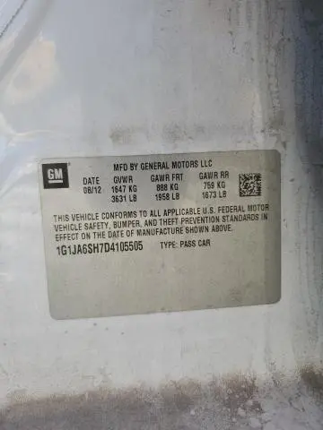 2013 CHEVROLET SONIC LS  