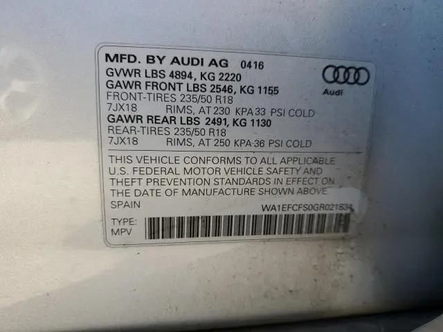 2016 AUDI Q3 PREMIUM PLUS  