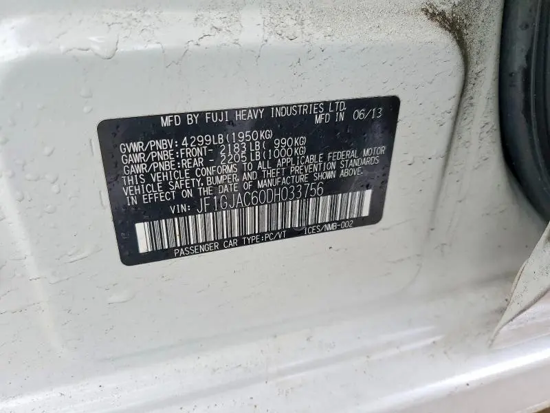 2013 SUBARU IMPREZA PREMIUM  