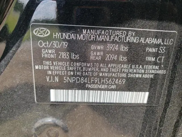 2020 HYUNDAI ELANTRA SEL  
