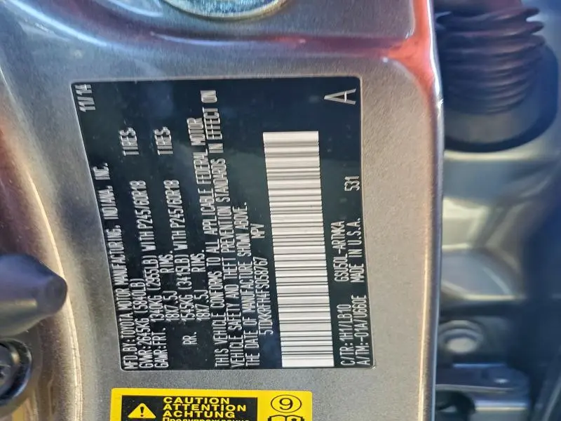 2015 TOYOTA HIGHLANDER XLE  