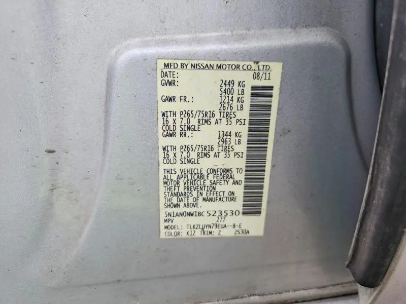 2011 NISSAN XTERRA OFF ROAD/S/SE  
