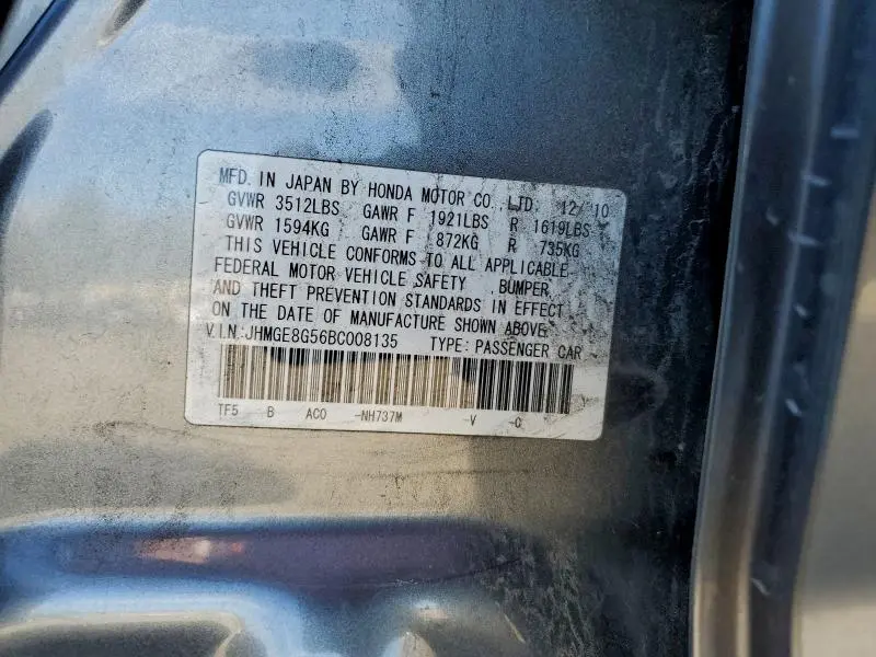 2011 HONDA FIT SPORT  