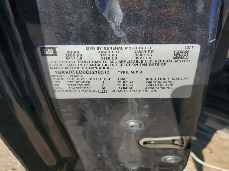 2012 GMC ACADIA DENALI  