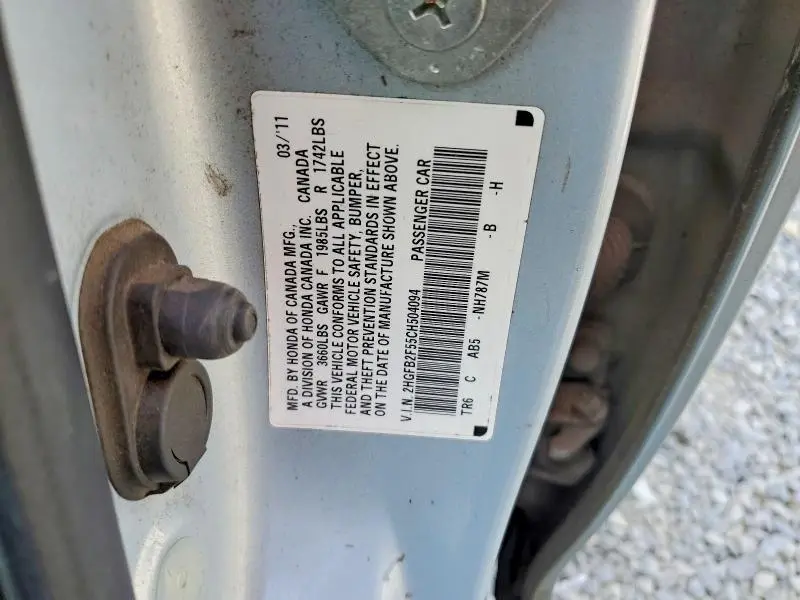2012 HONDA CIVIC LX  