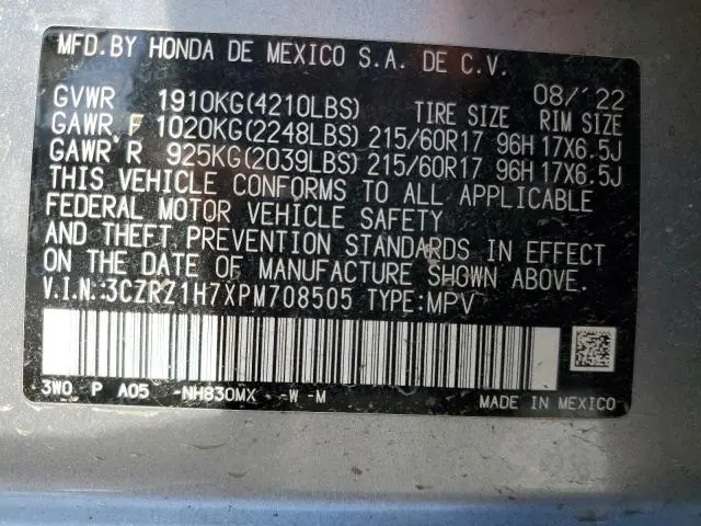 2023 HONDA HR-V EXL  