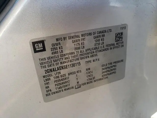 2014 CHEVROLET EQUINOX LS  