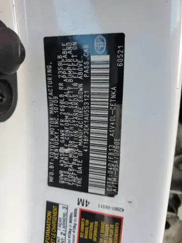 2010 TOYOTA CAMRY BASE  