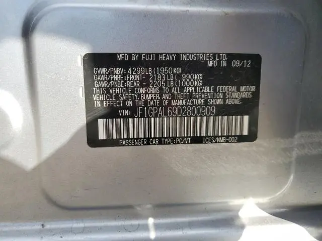 2013 SUBARU IMPREZA SPORT PREMIUM  