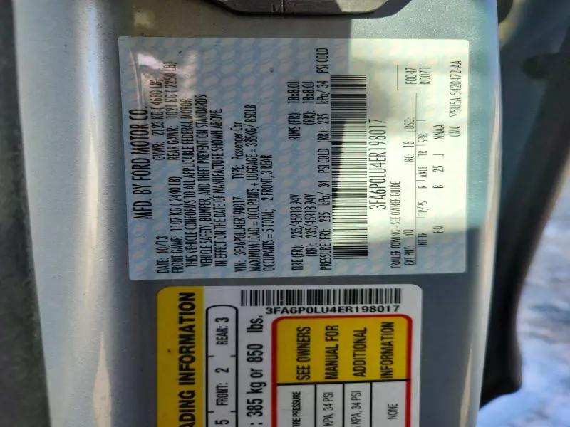 2014 FORD FUSION SE HYBRID  