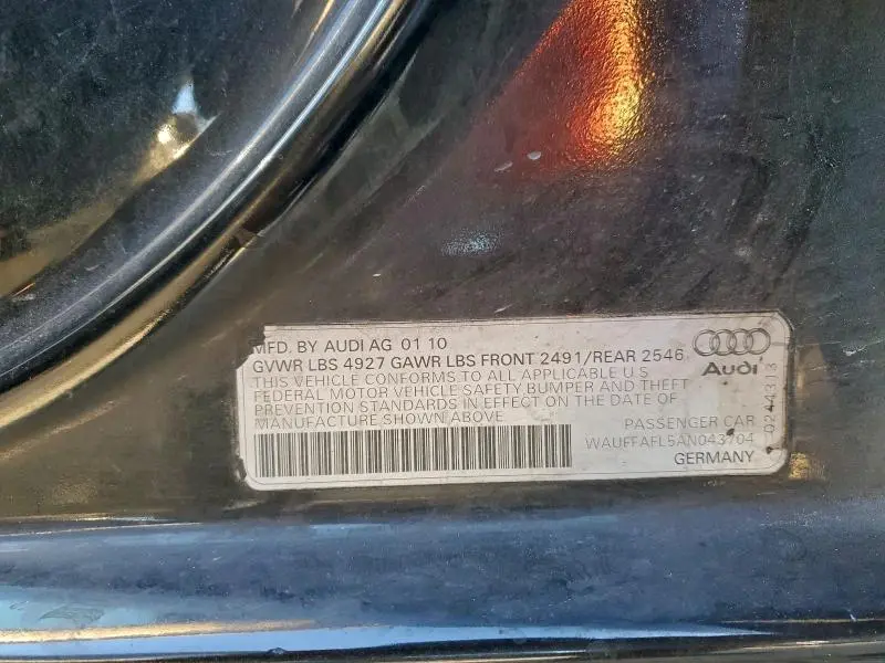 2010 AUDI A4 PREMIUM PLUS  