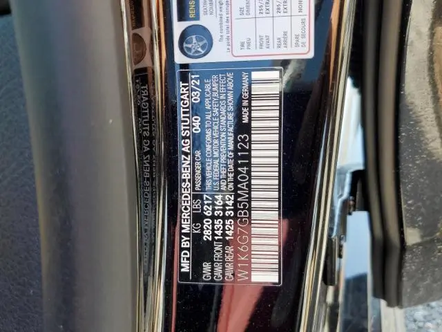 2021 MERCEDES-BENZ S 580 4MATIC  