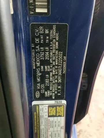 2020 KIA FORTE GT LINE  