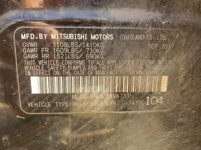 2018 MITSUBISHI MIRAGE G4 ES  