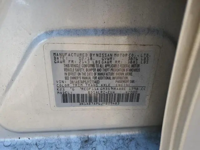 2018 NISSAN SENTRA S  