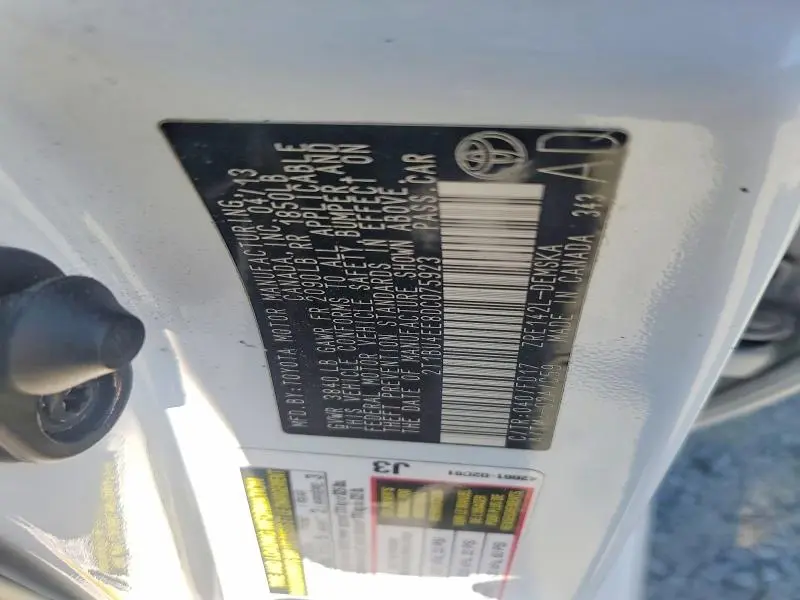 2013 TOYOTA COROLLA S  