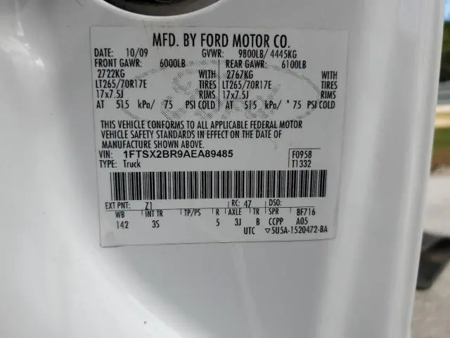 2010 FORD F250 SUPER DUTY  