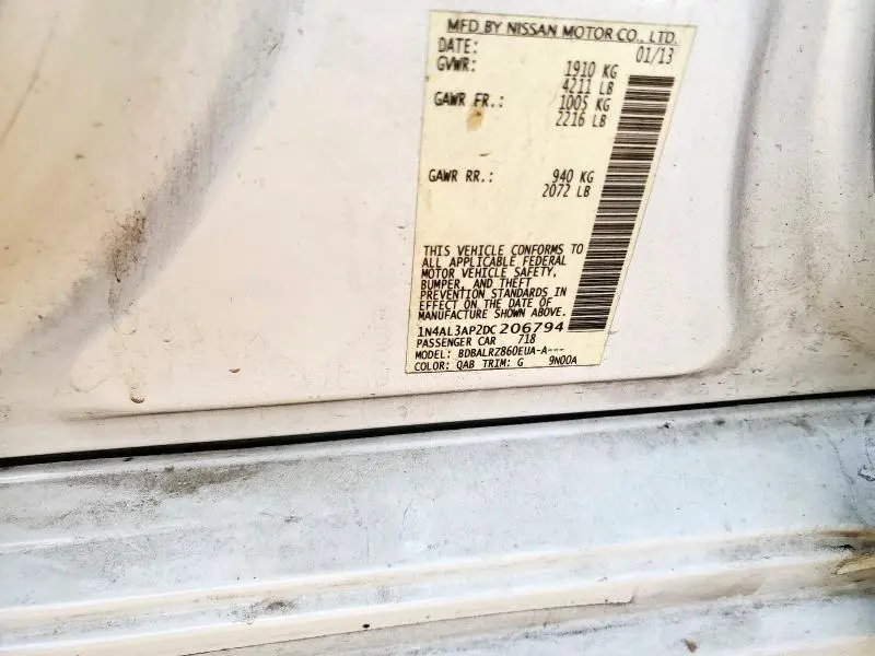 2013 NISSAN ALTIMA 2.5  