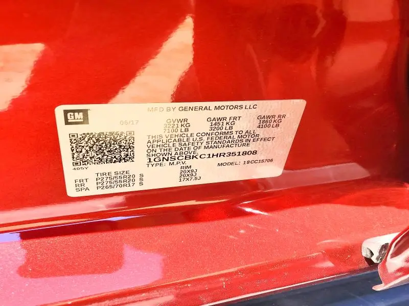 2017 CHEVROLET TAHOE C1500 LT  