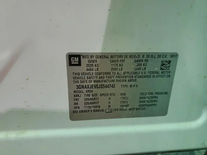 2018 CHEVROLET EQUINOX LT  