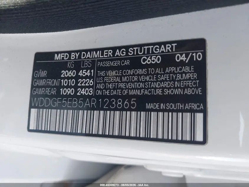 2010 MERCEDES-BENZ C 300 SPORT