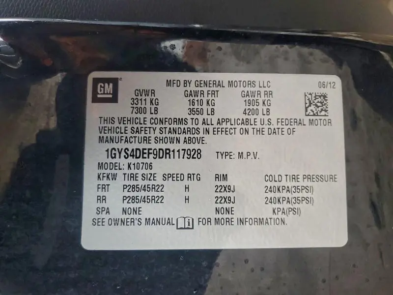 2013 CADILLAC ESCALADE PLATINUM  