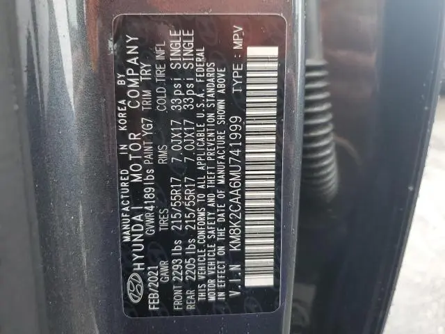 2021 HYUNDAI KONA SEL  