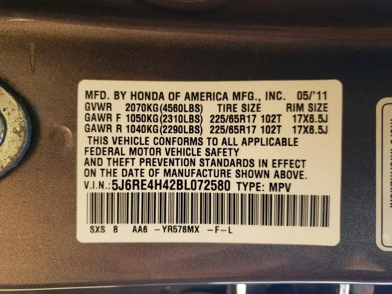 2011 HONDA CR-V SE  