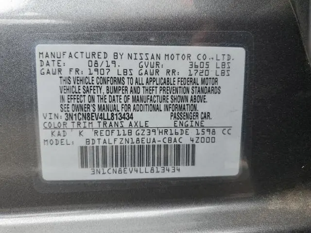 2020 NISSAN VERSA SV  
