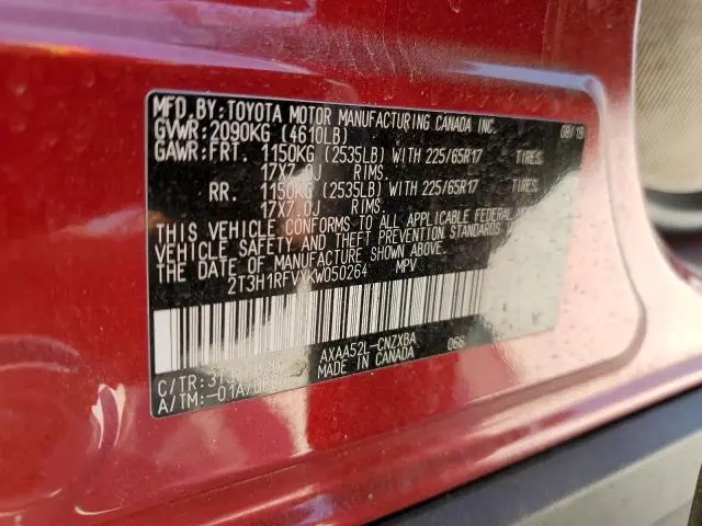 2019 TOYOTA RAV4 LE