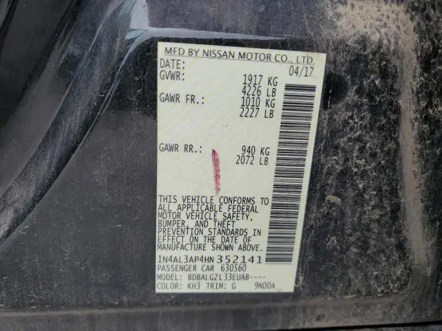 2017 NISSAN ALTIMA 2.5  