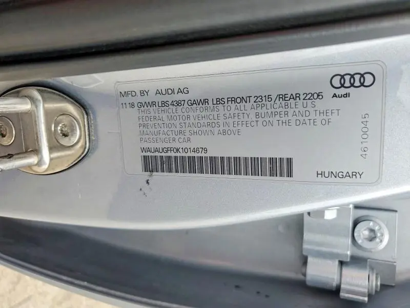 2019 AUDI A3 PREMIUM  