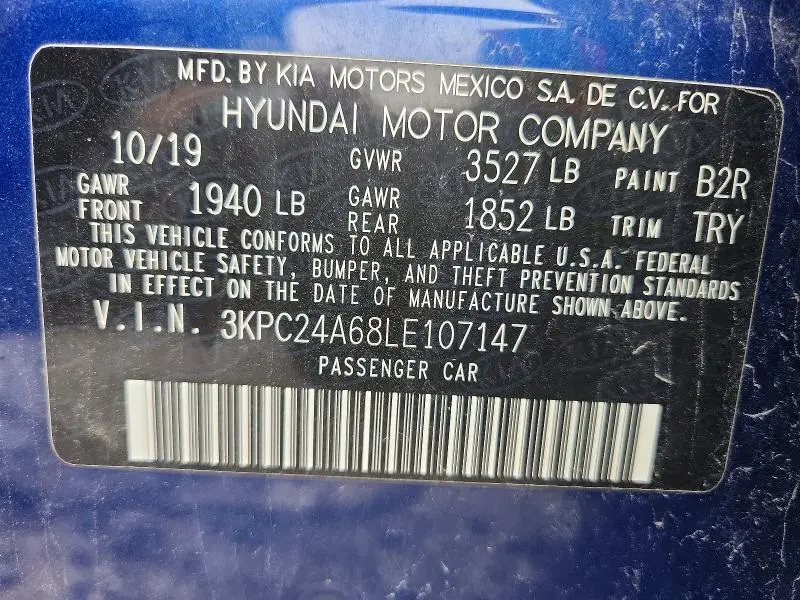 2020 HYUNDAI ACCENT SE  