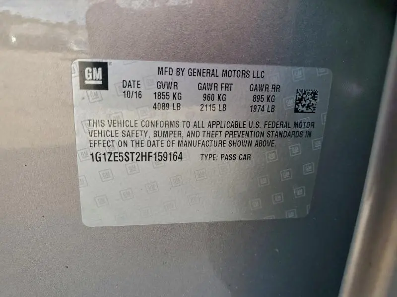 2017 CHEVROLET MALIBU LT  