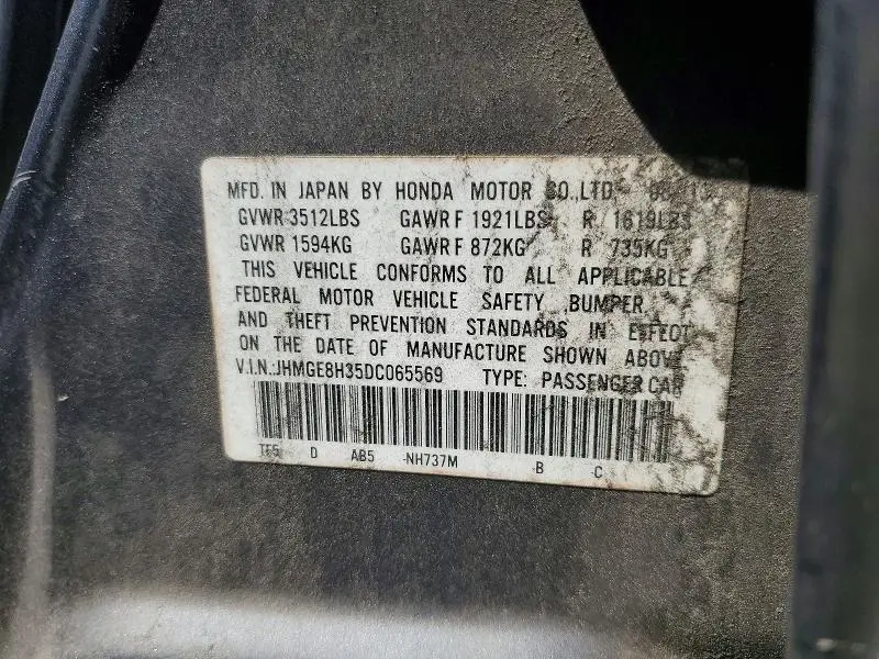 2013 HONDA FIT   