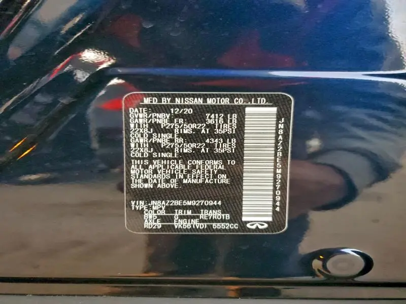 2021 INFINITI QX80 SENSORY  