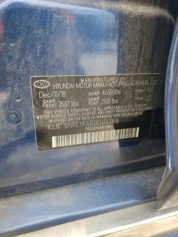 2019 HYUNDAI SONATA LIMITED TURBO  