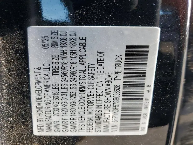 2025 HONDA RIDGELINE RTL  