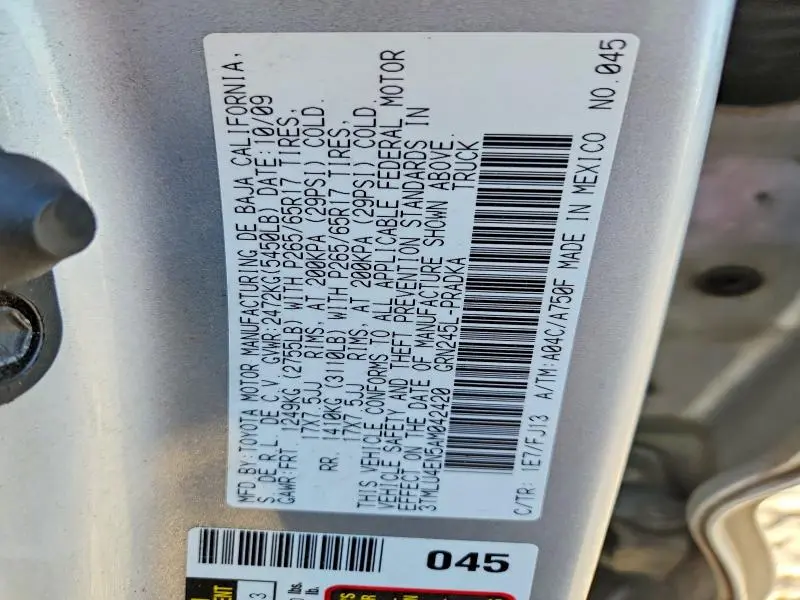 2010 TOYOTA TACOMA DOUBLE CAB  