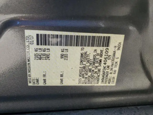 2017 NISSAN MAXIMA 3.5S  